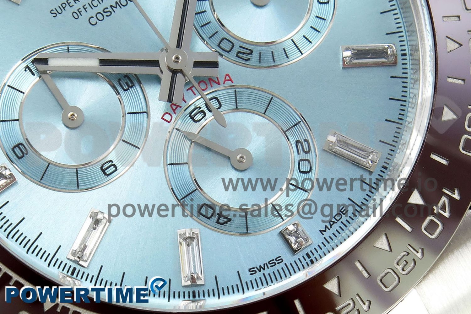 Daytona 116506 Clean 1:1 Best Edition Ice Blue Dial Crystal Markers on SS Bracelet SA4130 V2 - Image 5