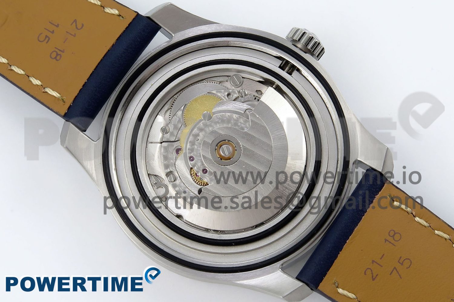Navitimer 8 Automatic 41mm SS TF 1:1 Best Edition Blue Dial on Blue Leather Strap A2824 - Image 9