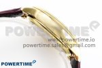 De Ville Date YG MKF 1:1 Best Edition White Textured Dial Roman Marker on Brown Leather Strap A8800 - Image 7