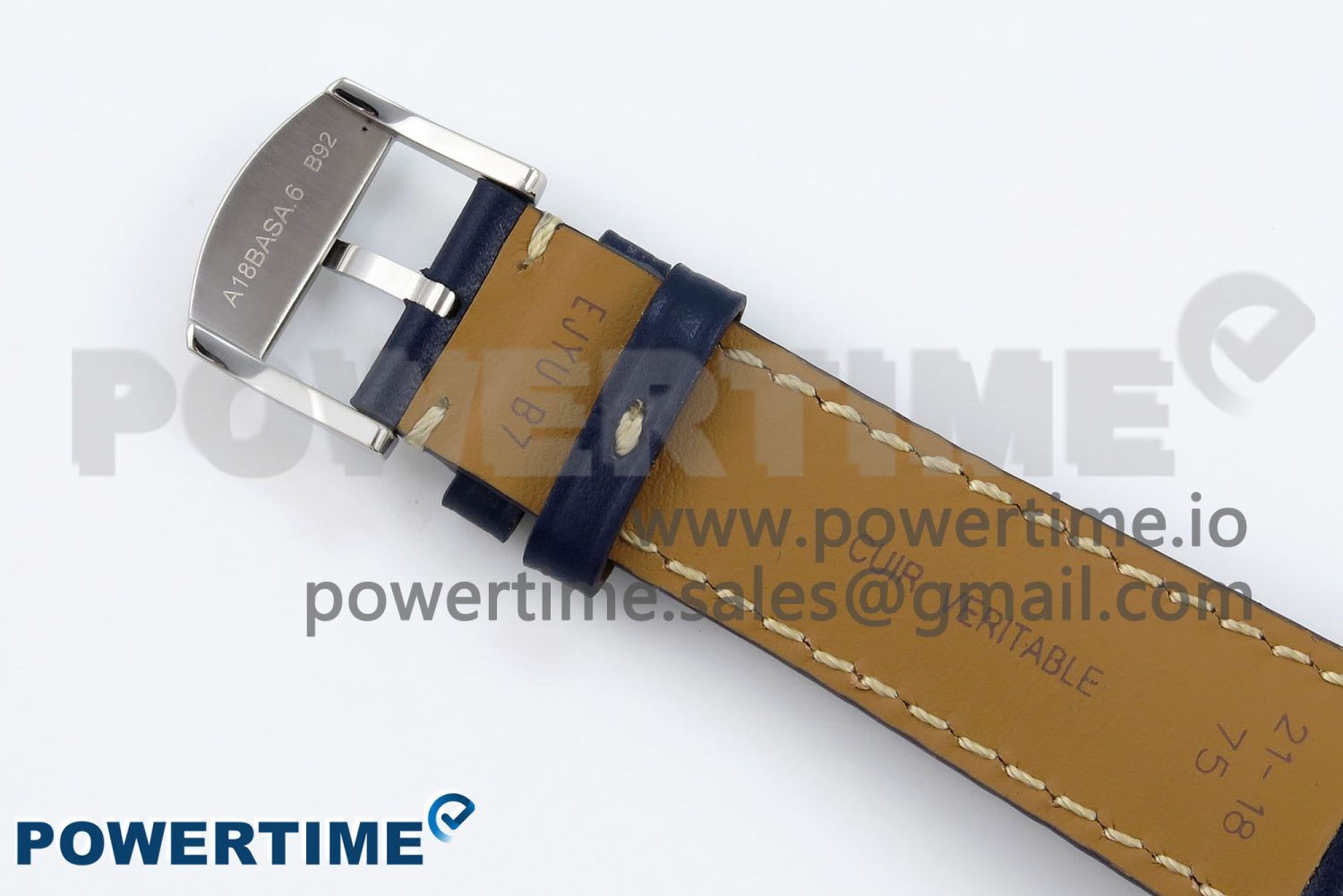 Navitimer 8 Automatic 41mm SS TF 1:1 Best Edition Blue Dial on Blue Leather Strap A2824 - Image 14