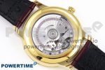 De Ville Date YG MKF 1:1 Best Edition White Textured Dial Roman Marker on Brown Leather Strap A8800 - Image 9