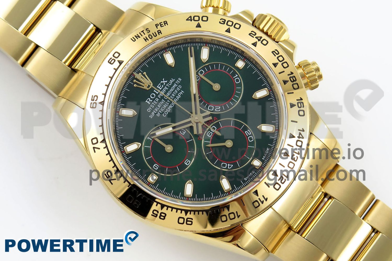 Daytona 116508 QF 1:1 Best Edition Green Dial on YG Bracelet SH4130 V3 (Gain Weight) - Image 3