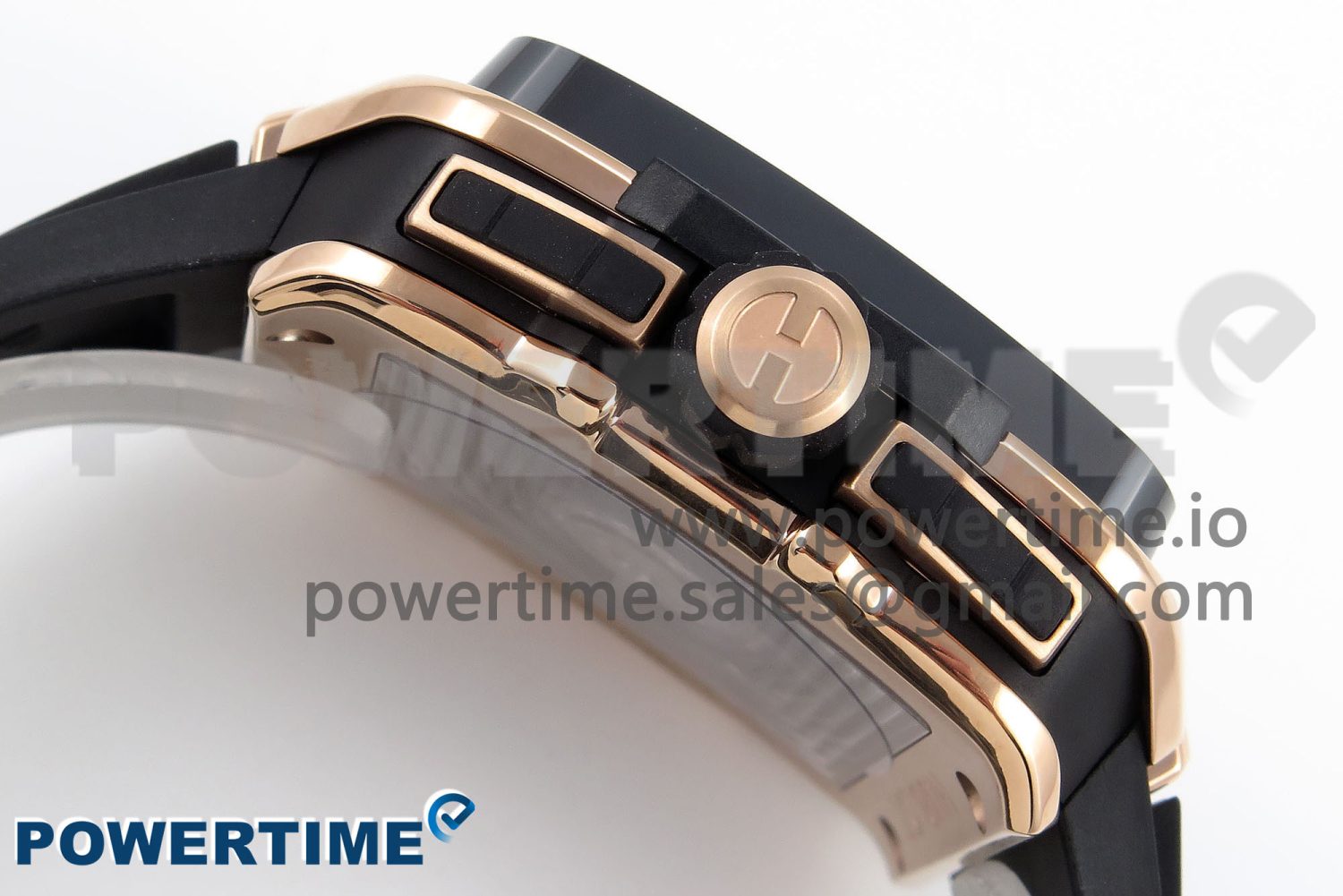 Square Bang Unico 42mm RG BBF 1:1 Best Edition Skeleton Dial Ceramic Bezel on Black Rubber Strap A1280 - Image 6
