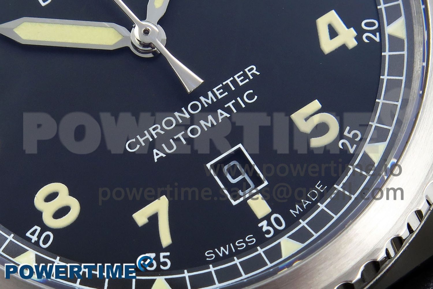 Navitimer 8 Automatic 41mm SS TF 1:1 Best Edition Black Dial on Black Leather Strap A2824 - Image 5