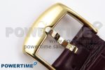 De Ville Date YG MKF 1:1 Best Edition White Textured Dial Roman Marker on Brown Leather Strap A8800 - Image 11