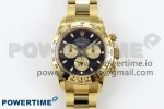 Daytona 116508 QF 1:1 Best Edition Black/YG Dial on YG Bracelet SH4130 V3 (Gain Weight)