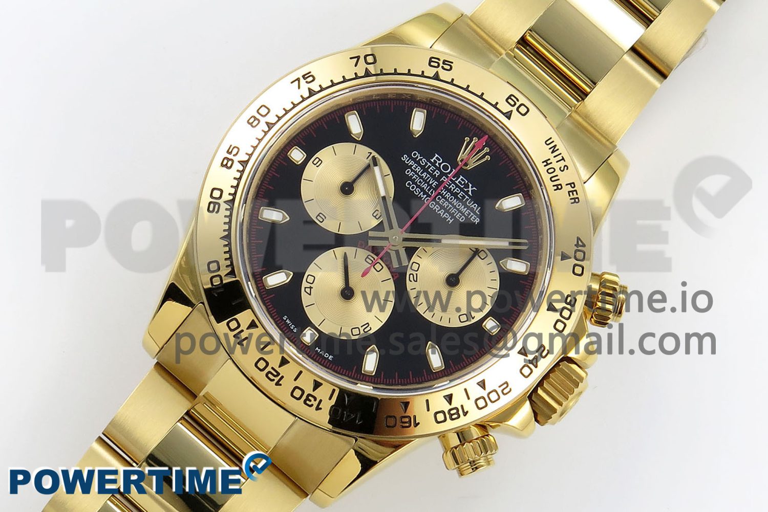 Daytona 116508 QF 1:1 Best Edition Black/YG Dial on YG Bracelet SH4130 V3 (Gain Weight) - Image 2