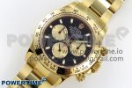 Daytona 116508 QF 1:1 Best Edition Black/YG Dial on YG Bracelet SH4130 V3 (Gain Weight) - Image 2