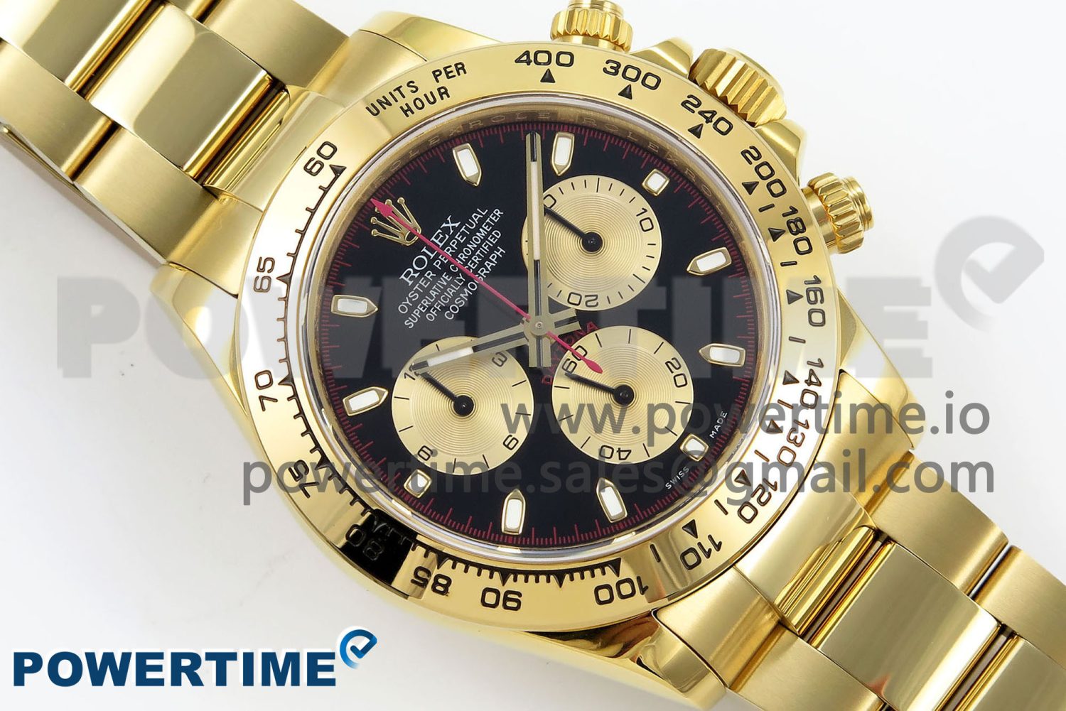 Daytona 116508 QF 1:1 Best Edition Black/YG Dial on YG Bracelet SH4130 V3 (Gain Weight) - Image 3