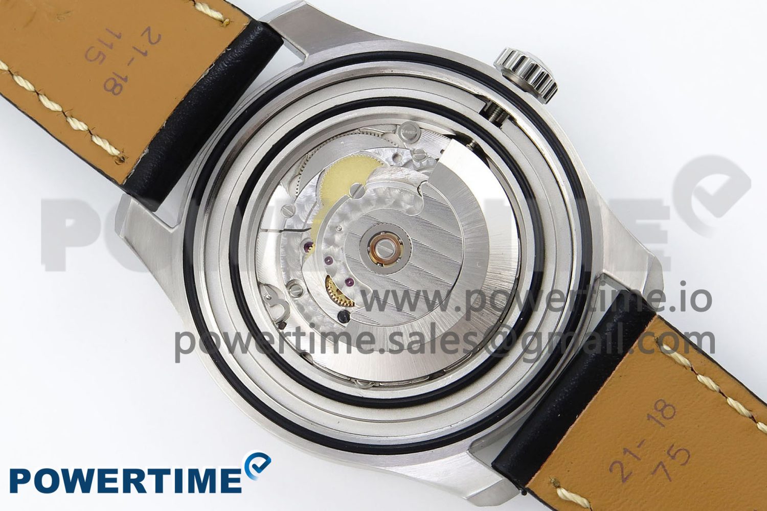 Navitimer 8 Automatic 41mm SS TF 1:1 Best Edition Black Dial on Black Leather Strap A2824 - Image 9