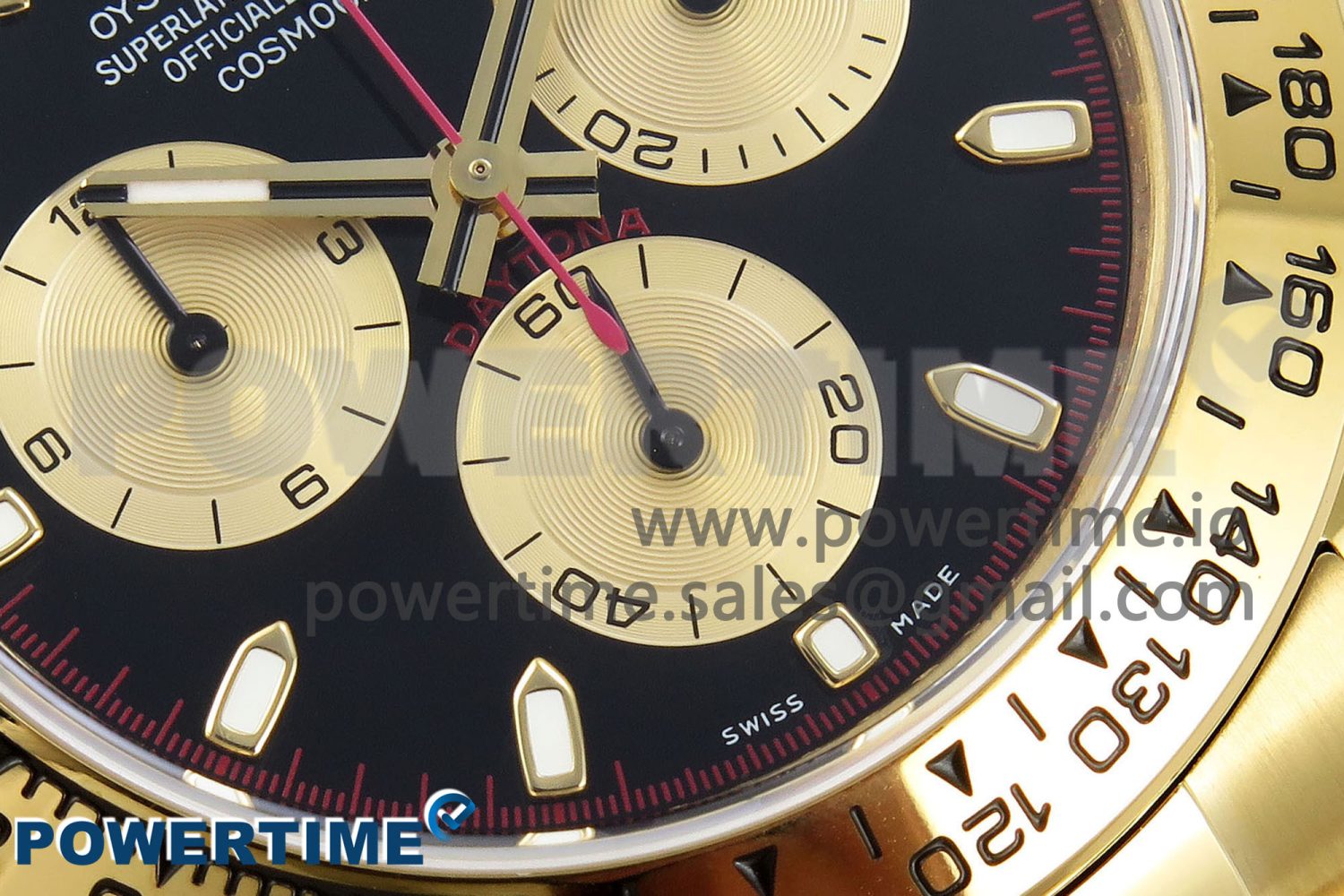 Daytona 116508 QF 1:1 Best Edition Black/YG Dial on YG Bracelet SH4130 V3 (Gain Weight) - Image 5