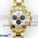 Daytona 116508 QF 1:1 Best Edition White/Black Dial on YG Bracelet SH4130 V3 (Gain Weight)