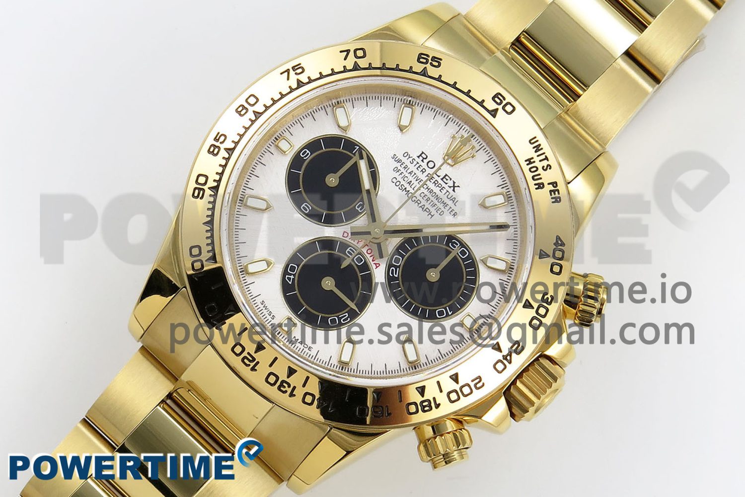 Daytona 116508 QF 1:1 Best Edition White/Black Dial on YG Bracelet SH4130 V3 (Gain Weight) - Image 2