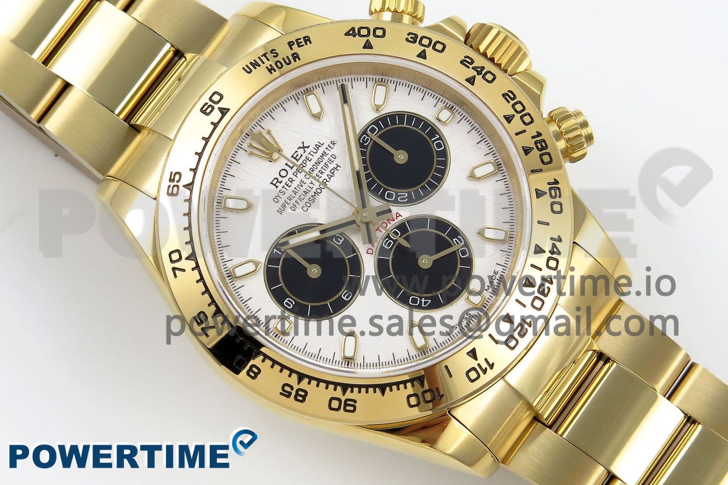 Daytona 116508 QF 1:1 Best Edition White/Black Dial on YG Bracelet SH4130 V3 (Gain Weight) - Image 3