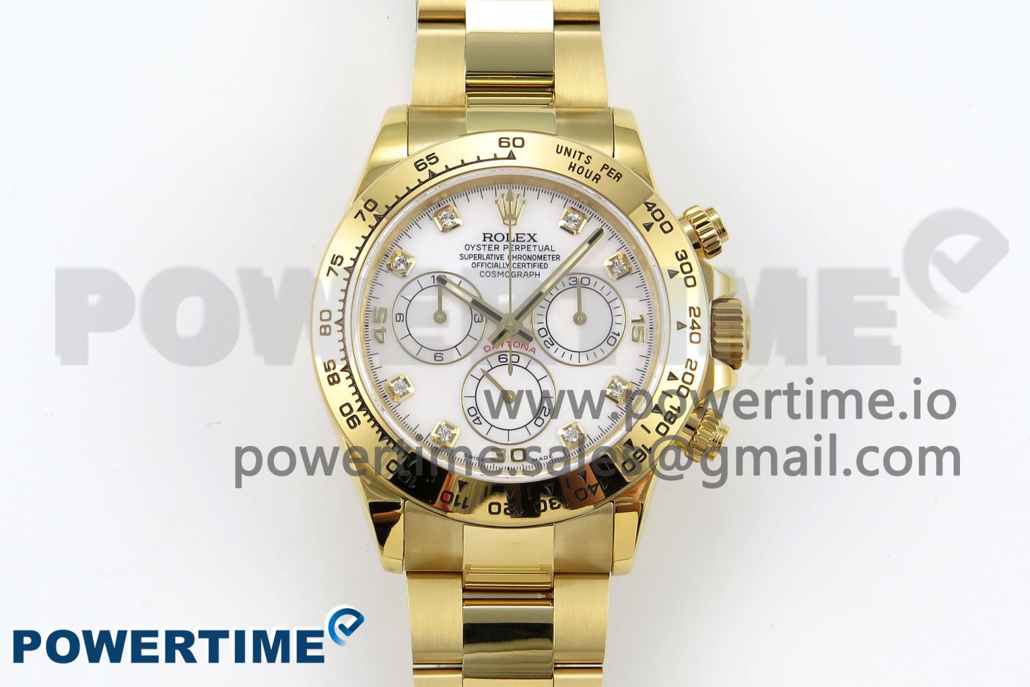 Daytona 116508 QF 1:1 Best Edition White Diamonds Dial on YG Bracelet SH4130 V3 (Gain Weight) - Image 1