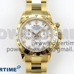 Daytona 116508 QF 1:1 Best Edition White Diamonds Dial on YG Bracelet SH4130 V3 (Gain Weight)