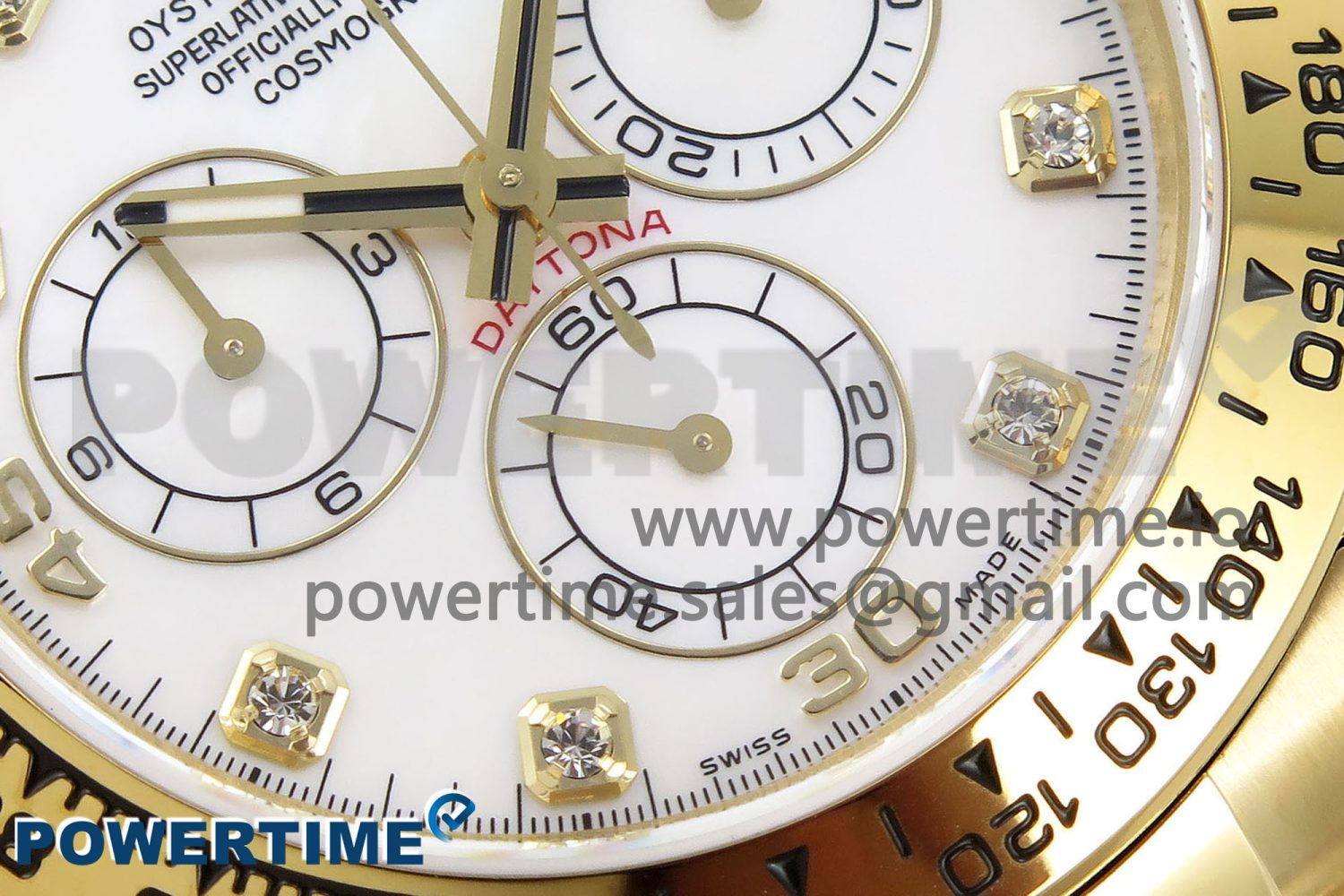 Daytona 116508 QF 1:1 Best Edition White Diamonds Dial on YG Bracelet SH4130 V3 (Gain Weight) - Image 5