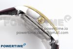 De Ville Date YG MKF 1:1 Best Edition White Dial Roman Marker on Brown Leather Strap A8800 - Image 6