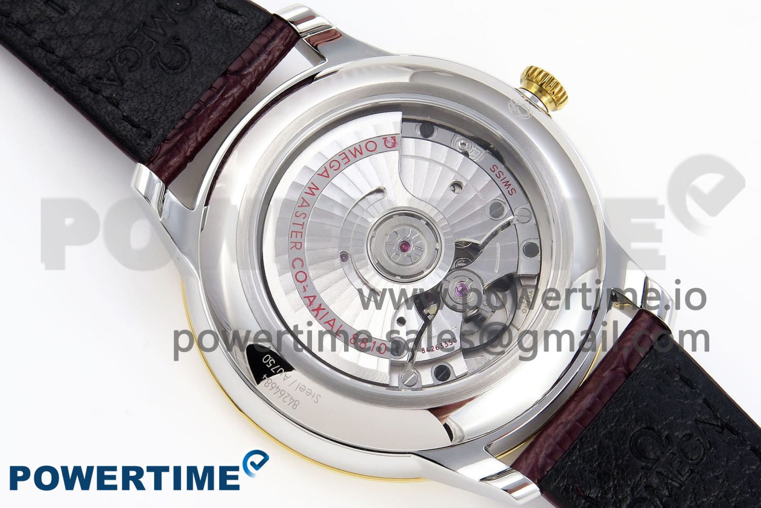 De Ville Power Reserve YG MKF 1:1 Best Edition White Dial on Brown Leather Strap A8810 - Image 8