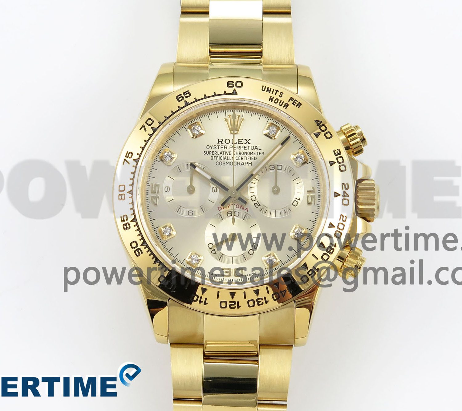 Daytona 116508 QF 1:1 Best Edition YG Diamonds Dial on YG Bracelet SH4130 V3 (Gain Weight)