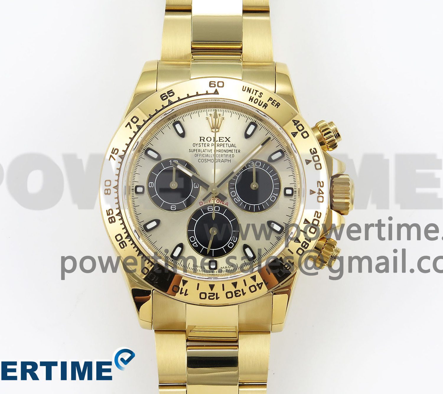 Daytona 116508 QF 1:1 Best Edition YG/Black Dial on YG Bracelet SH4130 V3 (Gain Weight)