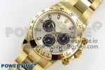 Daytona 116508 QF 1:1 Best Edition YG/Black Dial on YG Bracelet SH4130 V3 (Gain Weight) - Image 2