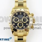 Daytona 116508 QF 1:1 Best Edition Black Diamonds Dial on YG Bracelet SH4130 V3 (Gain Weight)