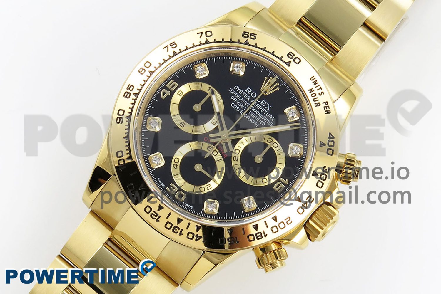Daytona 116508 QF 1:1 Best Edition Black Diamonds Dial on YG Bracelet SH4130 V3 (Gain Weight) - Image 2