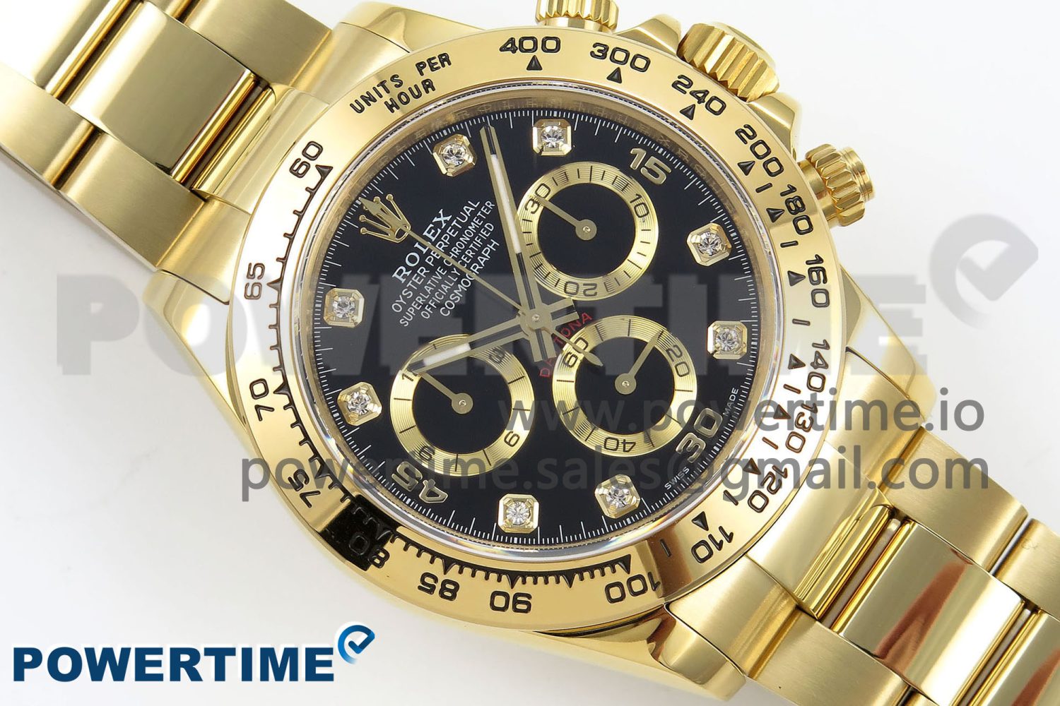 Daytona 116508 QF 1:1 Best Edition Black Diamonds Dial on YG Bracelet SH4130 V3 (Gain Weight) - Image 3