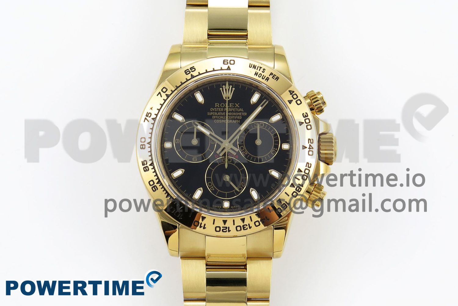 Daytona 116508 QF 1:1 Best Edition Black Dial on YG Bracelet SH4130 V3 (Gain Weight) - Image 1
