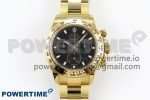 Daytona 116508 QF 1:1 Best Edition Black Dial on YG Bracelet SH4130 V3 (Gain Weight)