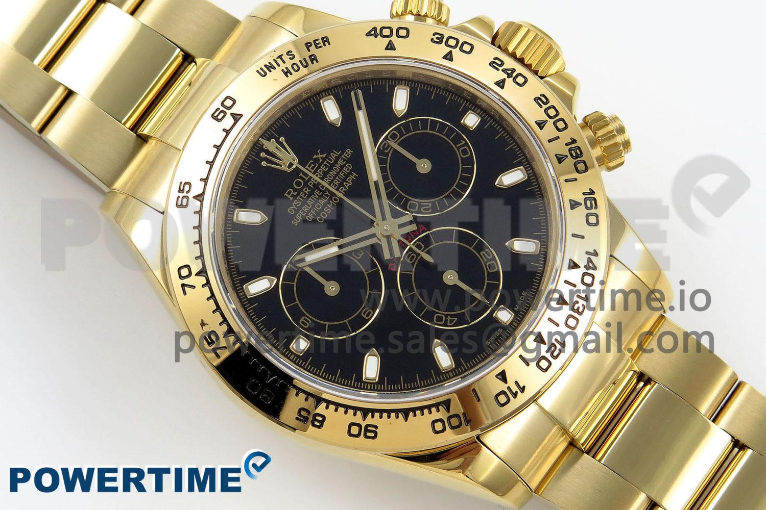 Daytona 116508 QF 1:1 Best Edition Black Dial on YG Bracelet SH4130 V3 (Gain Weight) - Image 3