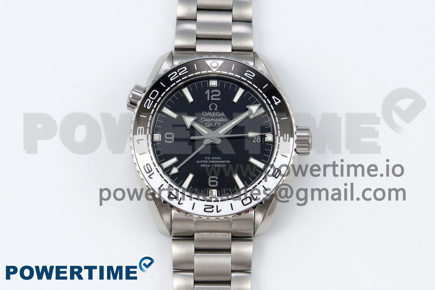 Planet Ocean 600M ‘Tai Chi’ GMT 43.5mm VSF 1:1 Best Edition Black/White Ceramic Bezel and Dial on SS Bracelet A8906 Super Clone - Image 1