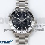 Planet Ocean 600M ‘Tai Chi’ GMT 43.5mm VSF 1:1 Best Edition Black/White Ceramic Bezel and Dial on SS Bracelet A8906 Super Clone