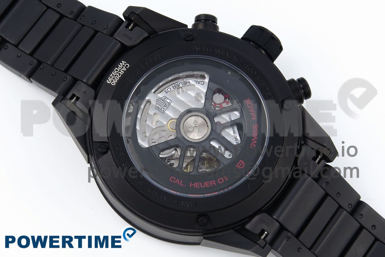 Calibre Heuer 01 Chrono 43mm Ceramic VSF 1:1 Best Edition Skeleton Dial on Ceramic Bracelet A1887 - Image 8