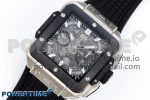Square Bang Unico 42mm Titanium BBF 1:1 Best Edition Skeleton Dial Ceramic Bezel on Black Rubber Strap A1280 - Image 2