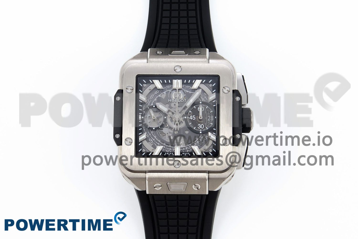 Square Bang Unico 42mm Titanium BBF 1:1 Best Edition Skeleton Dial on Black Rubber Strap A1280 - Image 1