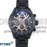 Calibre Heuer 01 Chrono 43mm Ceramic VSF 1:1 Best Edition Skeleton Dial on Ceramic Bracelet A1887