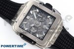 Square Bang Unico 42mm Titanium BBF 1:1 Best Edition Skeleton Dial on Black Rubber Strap A1280 - Image 3