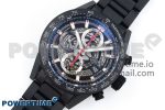 Calibre Heuer 01 Chrono 43mm Ceramic VSF 1:1 Best Edition Skeleton Dial on Ceramic Bracelet A1887 - Image 2