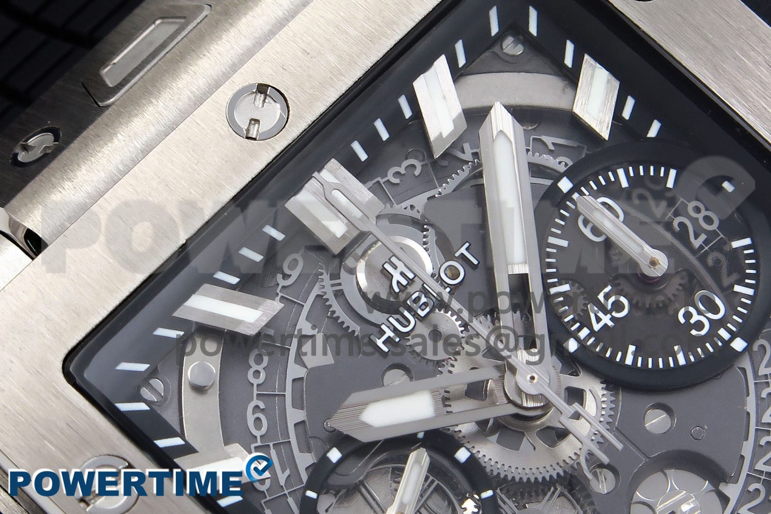 Square Bang Unico 42mm Titanium BBF 1:1 Best Edition Skeleton Dial on Black Rubber Strap A1280 - Image 4
