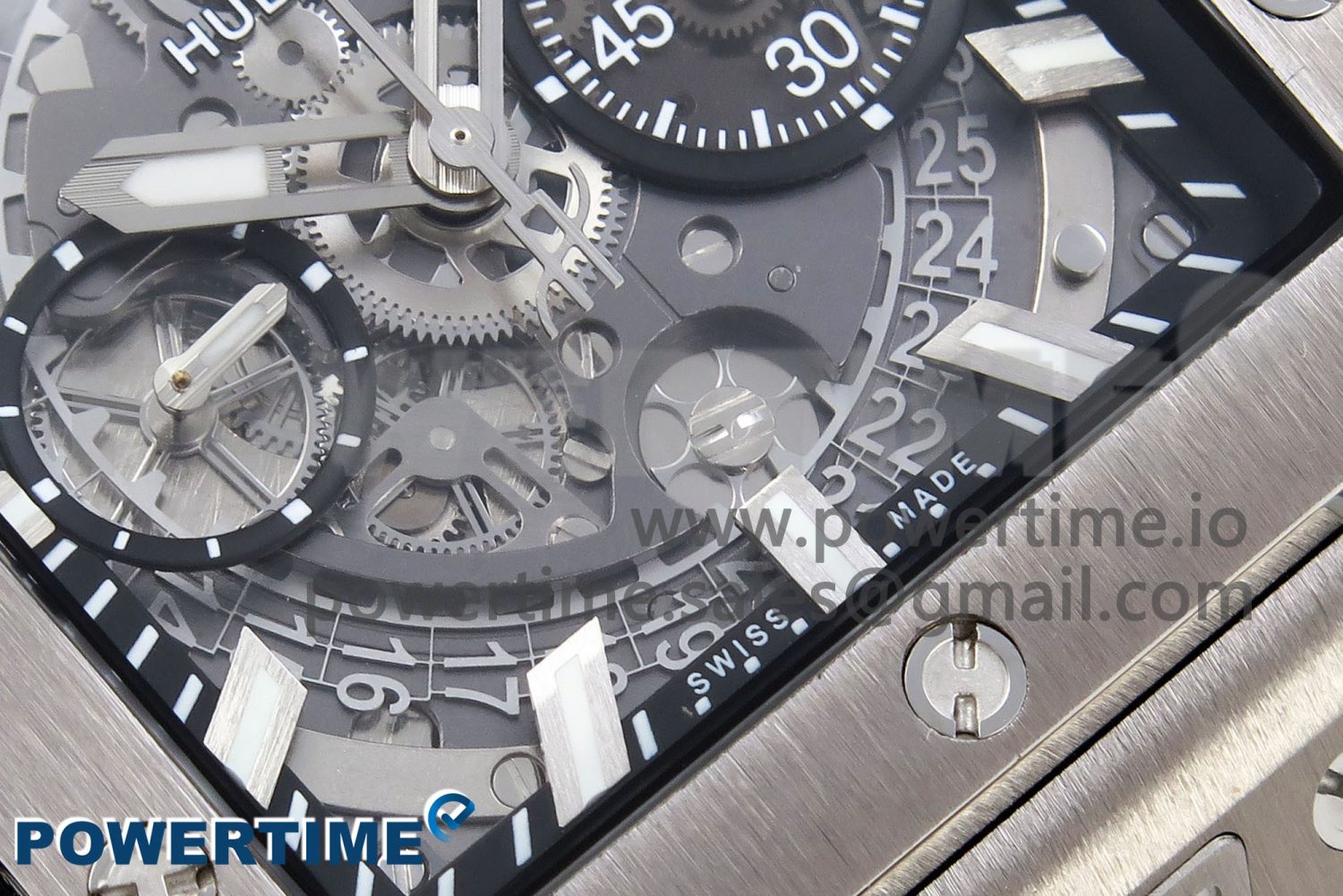 Square Bang Unico 42mm Titanium BBF 1:1 Best Edition Skeleton Dial on Black Rubber Strap A1280 - Image 5