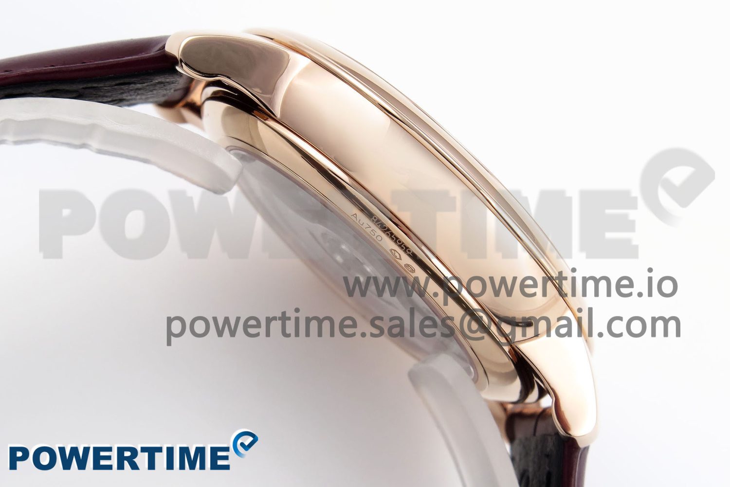 De Ville Date RG MKF 1:1 Best Edition White Textured Dial Roman Marker on Brown Leather Strap A8800 - Image 7