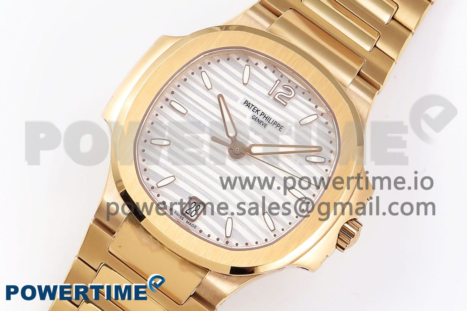 NAUTILUS 7118 LADIES RG PPF 1:1 BEST EDITION WHITE DIAL ON RG BRACELET 324CS - Image 2