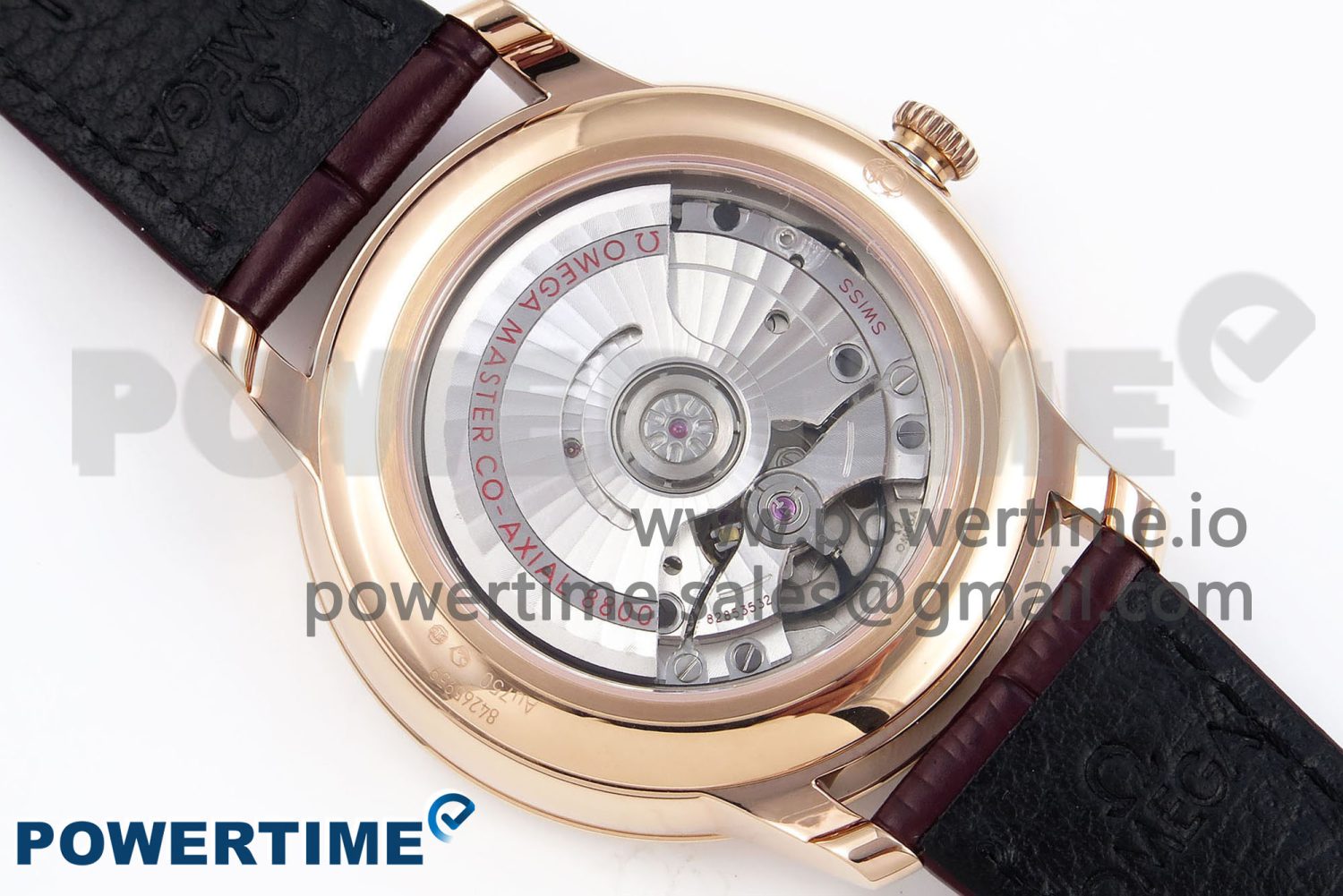 De Ville Date RG MKF 1:1 Best Edition White Textured Dial Roman Marker on Brown Leather Strap A8800 - Image 8