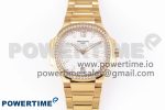 NAUTILUS 7118 LADIES RG PPF 1:1 BEST EDITION WHITE DIAL DIAMONDS BEZEL ON RG BRACELET 324CS