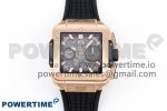 Square Bang Unico 42mm RG BBF 1:1 Best Edition Skeleton Dial on Black Rubber Strap A1280