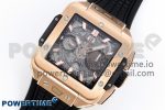 Square Bang Unico 42mm RG BBF 1:1 Best Edition Skeleton Dial on Black Rubber Strap A1280 - Image 2