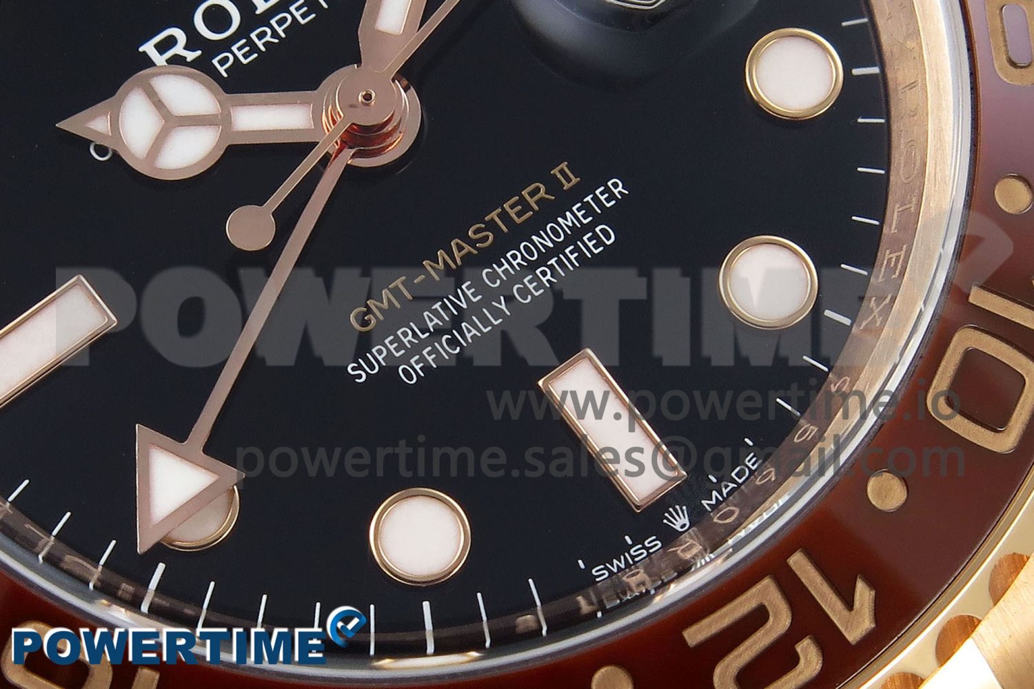 GMT-Master II 126715 CHNR Black/Brown Ceramic Clean Factory 1:1 Best Edition on RG Bracelet DD3285 - Image 5