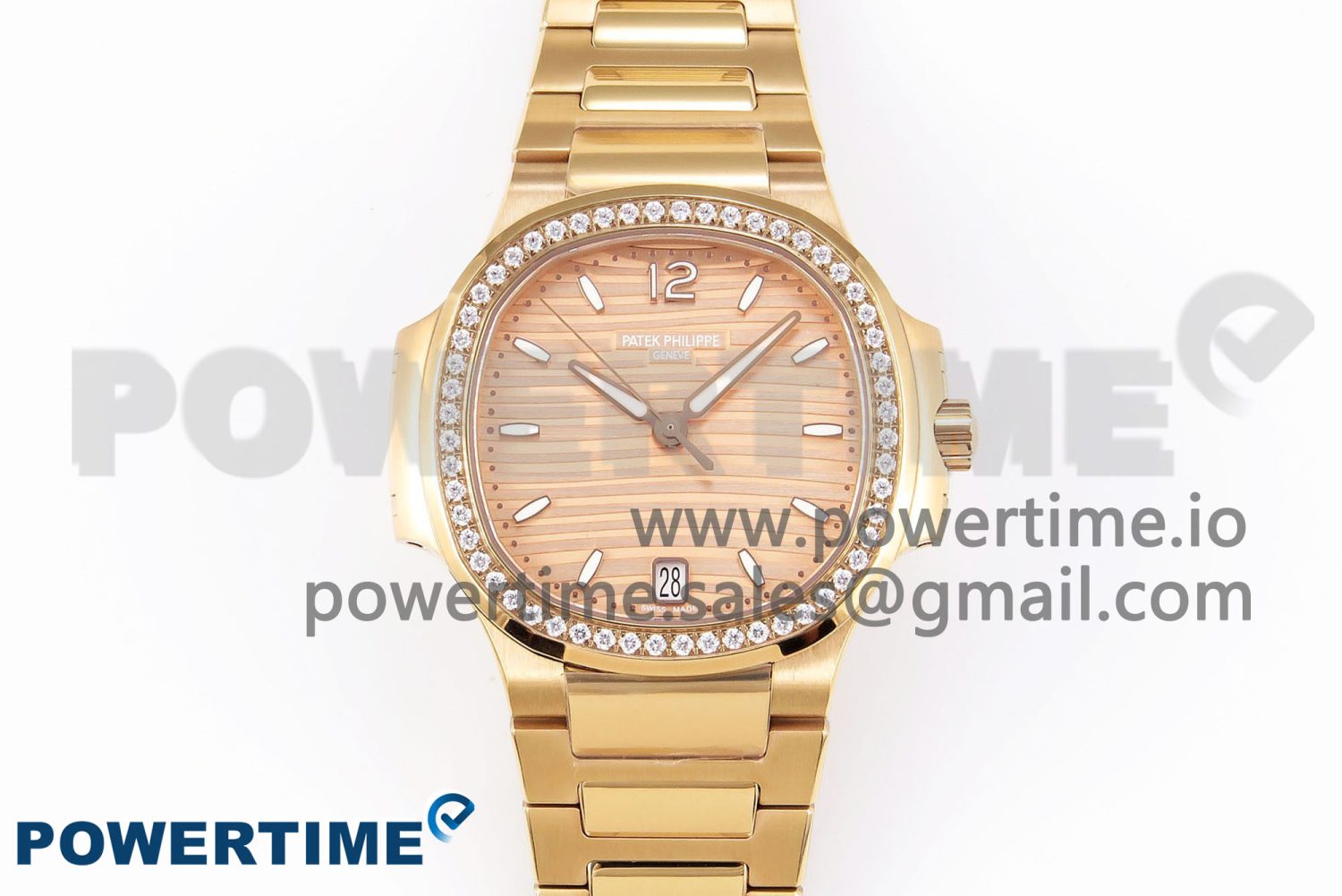 NAUTILUS 7118 LADIES RG PPF 1:1 BEST EDITION RG DIAL DIAMONDS BEZEL ON RG BRACELET 324CS - Image 1